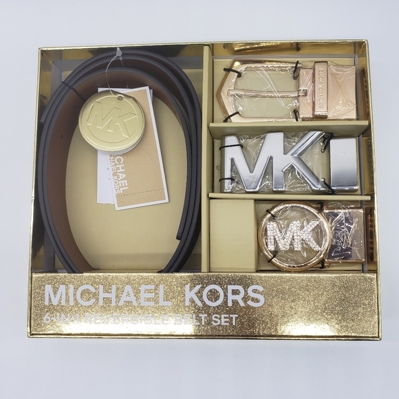 512- MICHAEL Michael Kors 6 In 1 Reversible Belt Set NWT - Picture 2 of 13